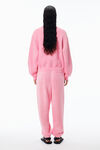 Alexander Wang washed lotus pink puff-print logo sweatpants