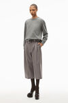 alexander wang puff logo long sleeve tee in glitter jersey sidewalk