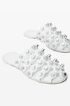 Alexander Wang optic white rexa 皮质网格拖鞋