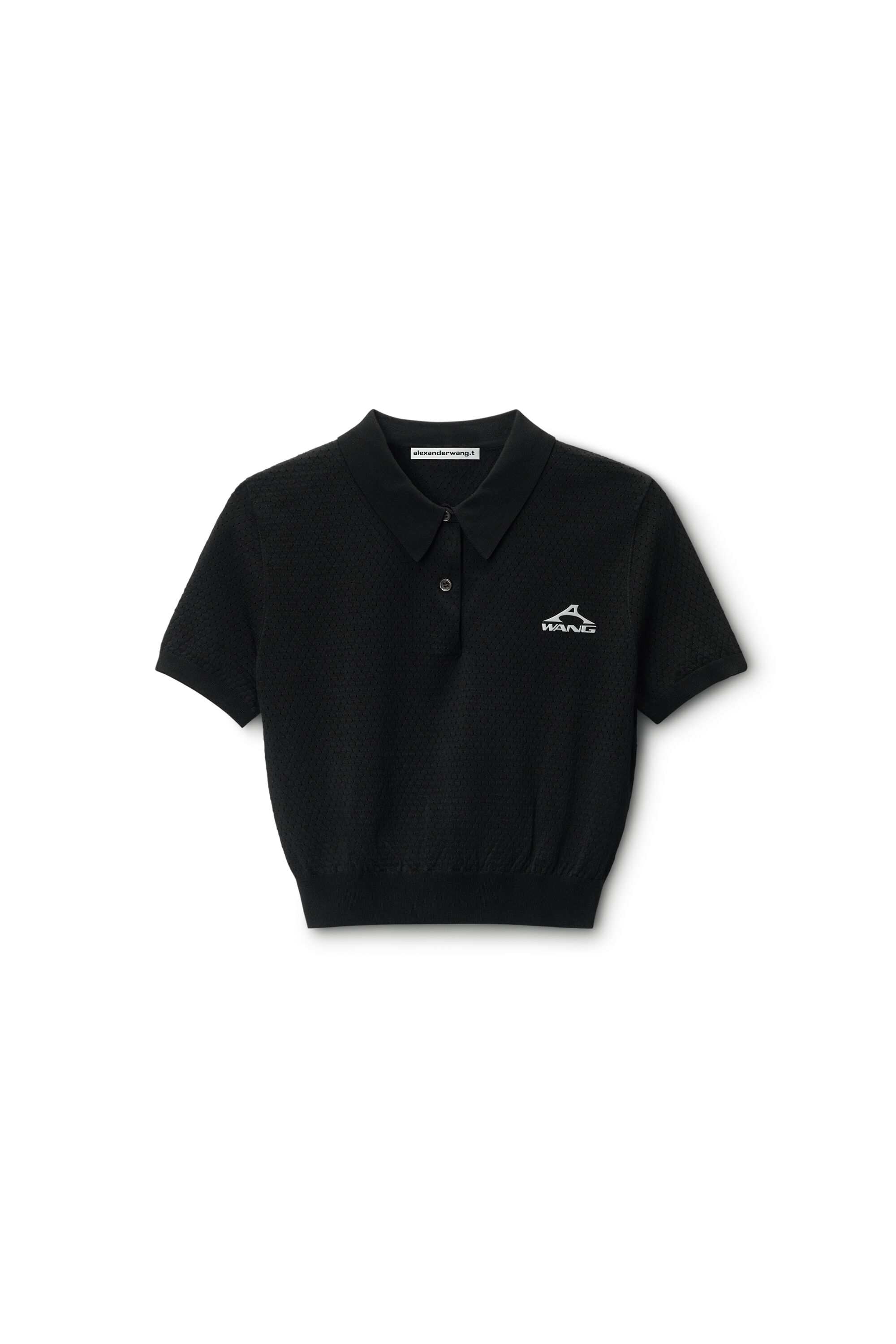 alexanderwang.t ネイビー ショート丈 ポロシャツ クロップド alexanderwang.t ネイビー ショート丈 ポロシャツ クロップド