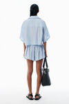 Alexander Wang oxford blue multi blue pajama-style shirt