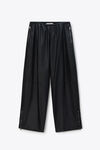 Alexander Wang black track pant paper in leather mid-rise