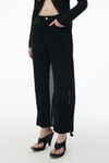 alexander wang og high-rise stovepipe jean in denim washed black