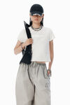 Alexander Wang vintage white white cotton shrunken logo tee