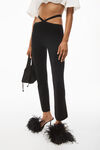 alexander wang crisscross logo legging in viscose knit black