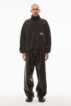 Alexander Wang acid black unisex high neck sweatshirt in dense fleece