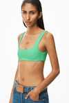 alexander wang bikini top in textured jacquard jersey mint julep
