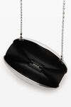 alexander wang dome metal minaudière clutch alloy