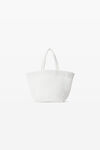 Alexander Wang off white punch small tote bag in raffia