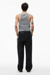 alexander wang 丝绒圆领背心上衣 washed charcoal