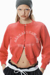 Alexander Wang sunfade bombshell shrunken cotton terry cardigan