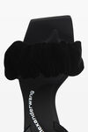 alexander wang julie scrunchie sandal in velvet black