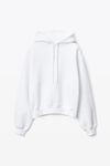 alexander wang 发泡徽标装饰硬挺毛圈布连帽衫  white