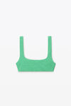 alexander wang bikini top in textured jacquard jersey mint julep