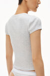 alexander wang 罗纹棉短袖 t 恤 heather grey