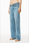 alexander wang asymmetrical slouchy jean in denim vintage light indigo