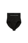alexander wang リブジャージー ロゴ エラスティックブリーフ black