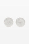 alexander wang pave disk earring in metal shiny silver