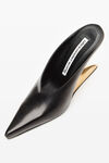 Alexander Wang black black leather boomerang wedge heel