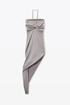 Alexander Wang cement grey jersey dress with key hardware