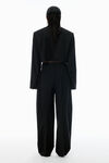 Alexander Wang black black wool-blend mid-rise pants