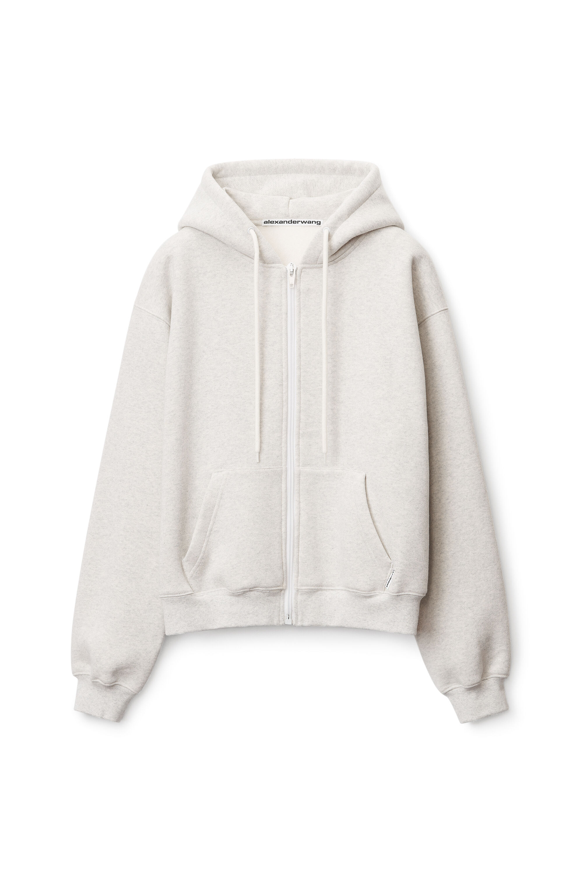 alexanderwang ZIP HOODIE IN DENSE FLEECE VINTAGE 