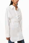alexander wang 密织棉质系扣连衣裙 bright white