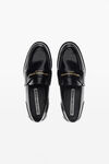 Alexander Wang black carter loafer mit logo aus leder
