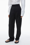 Alexander Wang black high waisted trouser with logo waistband