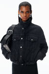 Alexander Wang grey aged デニム トラックジャケット