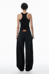 Alexander Wang grey aged logo-embossed balloon jeans