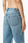 alexander wang asymmetrical slouchy jean in denim vintage light indigo