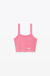 Alexander Wang lotus pink débardeur caraco rose gaufré