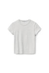 alexander wang shrunken tee in high twist jersey heather grey
