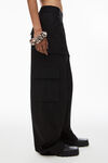 Alexander Wang black logo waistband cargo  rave pant