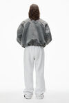 Alexander Wang black oversized piped track jacket