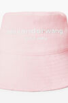 Alexander Wang light pink distressed logo bucket hat