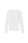Long-Sleeve Tee in Ribbed Cotton Jersey