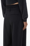 Alexander Wang black pre-styled boxer pleated trouser