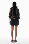 Alexander Wang grey aged logo-embossed marathon shorts