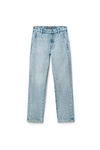 alexander wang og high-rise stovepipe jean in denim light indigo fade