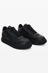 alexander wang puff pebble leather sneaker with logo black