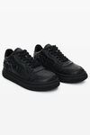 alexander wang 徽标发泡彩胶卵石纹皮革运动鞋 black
