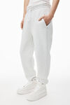 alexander wang sweatpant in dense fleece vintage heather grey