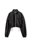 alexander wang 缎面平纹针织短款运动夹克 black