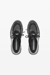 Alexander Wang black colt lace-up loafer in leather