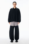 Alexander Wang black 长袖 polo 衬衫