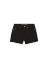 alexander wang shorty high-rise short in denim washed black