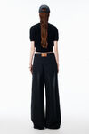 Alexander Wang black short sleeve crewneck tee cropped