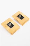 alexander wang logo plaque earring pv gold